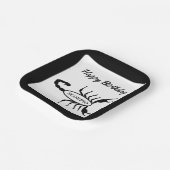 Scorpio Black Scorpion Star Sign Custom Pappteller (Gewinkelt)