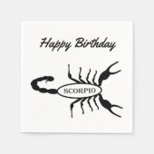Scorpio Black Scorpion Star Sign Custom Serviette (Vorderseite)