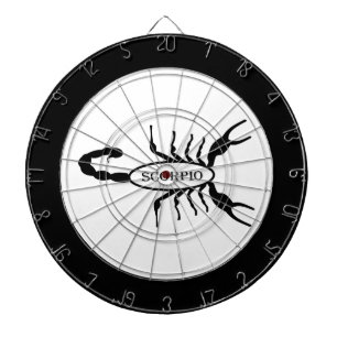 Scorpio Black Scorpion Star Sign Dartscheibe