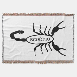 Scorpio Black Scorpion Star Sign Decke