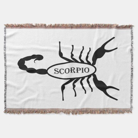 Scorpio Black Scorpion Star Sign Decke (Vorderseite)