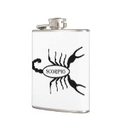Scorpio Black Scorpion Star Sign Flachmann (Links)