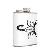 Scorpio Black Scorpion Star Sign Flachmann (Rechts)