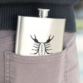 Scorpio Black Scorpion Star Sign Flachmann (Beispiel)
