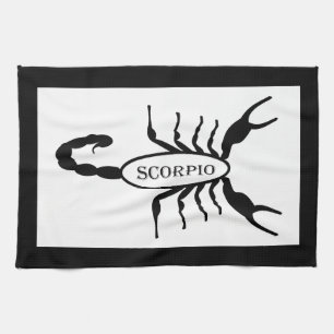 Scorpio Black Scorpion Star Sign Geschirrtuch
