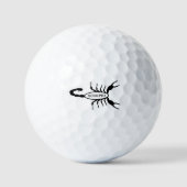 Scorpio Black Scorpion Star Sign Golfball (Vorderseite)