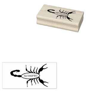 Scorpio Black Scorpion Star Sign Gummistempel