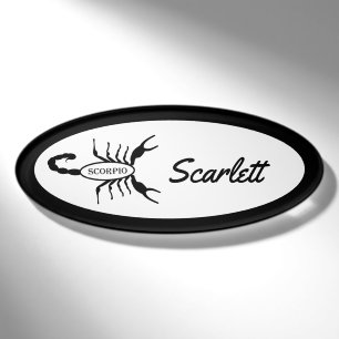 Scorpio Black Scorpion Star Sign Individuelle Name Namenschild