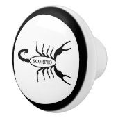 Scorpio Black Scorpion Star Sign Keramikknauf (Rechts)