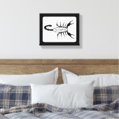 Scorpio Black Scorpion Star Sign Leinwanddruck (Insitu (Schlafzimmer))