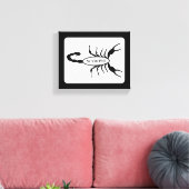 Scorpio Black Scorpion Star Sign Leinwanddruck (Insitu (Wohnzimmer))