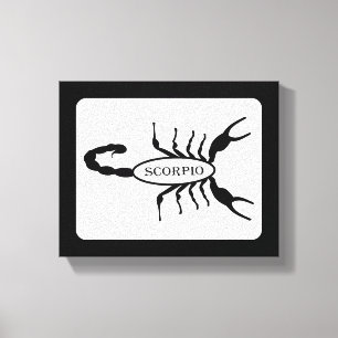 Scorpio Black Scorpion Star Sign Leinwanddruck