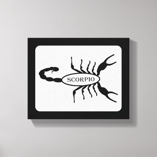 Scorpio Black Scorpion Star Sign Leinwanddruck (Vorderseite)