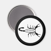 Scorpio Black Scorpion Star Sign Magnet (Vorderseite/Rückseite)
