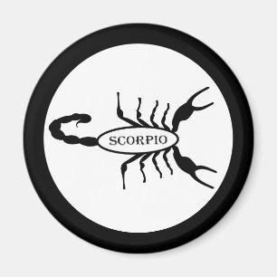 Scorpio Black Scorpion Star Sign Magnet