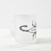 Scorpio Black Scorpion Star Sign Mattglastasse (Vorderseite Links)