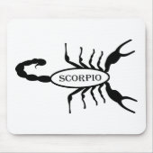 Scorpio Black Scorpion Star Sign Mousepad (Vorne)