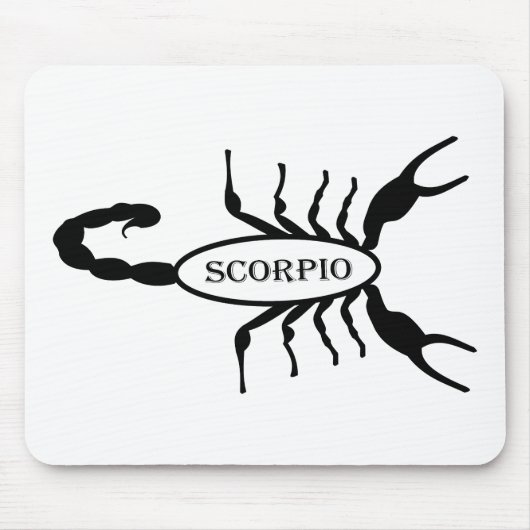Scorpio Black Scorpion Star Sign Mousepad (Vorne)