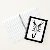 Scorpio Black Scorpion Star Sign Notizblock (Innenseite)