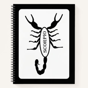 Scorpio Black Scorpion Star Sign Notizblock