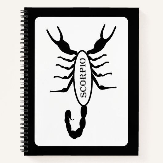 Scorpio Black Scorpion Star Sign Notizblock (Vorderseite)