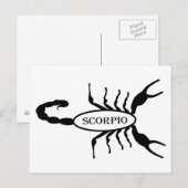 Scorpio Black Scorpion Star Sign Postkarte (Vorne/Hinten)