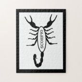 Scorpio Black Scorpion Star Sign Puzzle (Vertikal)