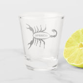 Scorpio Black Scorpion Star Sign Schnapsglas (Rückseite)
