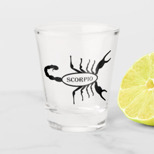 Scorpio Black Scorpion Star Sign Schnapsglas