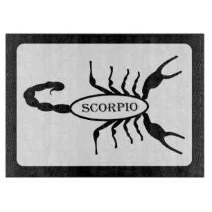 Scorpio Black Scorpion Star Sign Schneidebrett