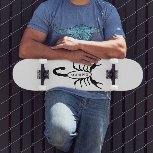 Scorpio Black Scorpion Star Sign Skateboard (Außenbereich 3)