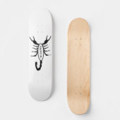 Scorpio Black Scorpion Star Sign Skateboard (Vorderseite)