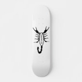 Scorpio Black Scorpion Star Sign Skateboard (Vorne)