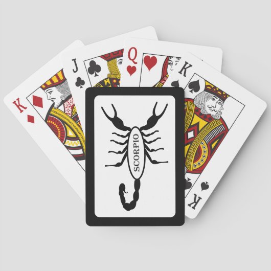 Scorpio Black Scorpion Star Sign Spielkarten (Rückseite)