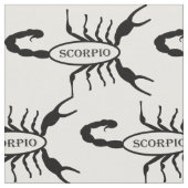 Scorpio Black Scorpion Star Sign Stoff (Nahaufnahme)