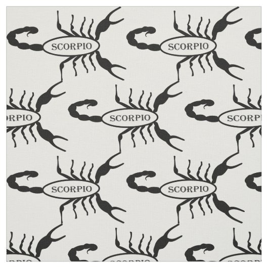 Scorpio Black Scorpion Star Sign Stoff (Muster)