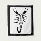 Scorpio Black Scorpion Star Sign Wandteppich (Vorderseite)