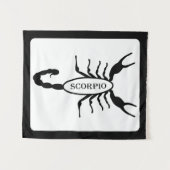 Scorpio Black Scorpion Star Sign Wandteppich (Vorderseite (Horizontal))