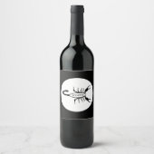Scorpio Black Scorpion Star Sign Weinetikett (Vorderseite)