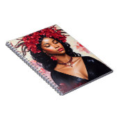 Scorpio Black Woman Red Black Zodiac Art Notizblock (Rechte Seite)
