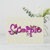 Scorpio-Blume Einladung (Stehend Vorderseite)