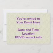 Scorpio-Blume Einladung (Rückseite)