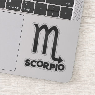 Scorpio Bold Zodiac Sign Horoskop Benutzerdefinier Aufkleber