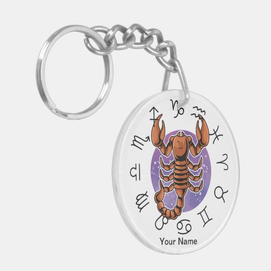 Scorpio & Cancer Zodiac Acrylic Keychain Schlüsselanhänger (Vorderseite links)