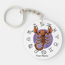 Scorpio & Cancer Zodiac Acrylic Keychain Schlüsselanhänger