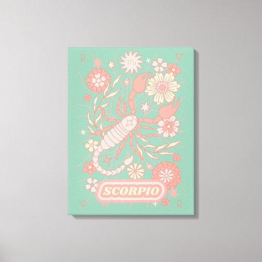 Scorpio Celestial Zodiac Pastel Traumstrecke Airol Leinwanddruck (Vorderseite)