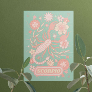 Scorpio Celestial Zodiac Pastel Traumstrecke Airol Poster