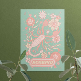 Scorpio Celestial Zodiac Pastel Traumstrecke Airol Poster