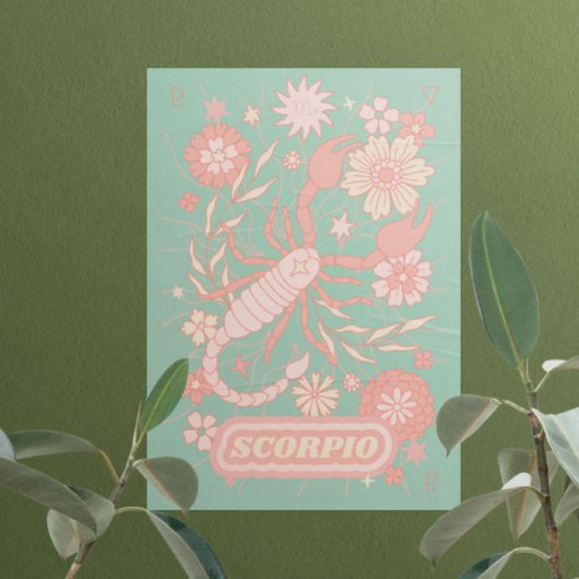 Scorpio Celestial Zodiac Pastel Traumstrecke Airol Poster