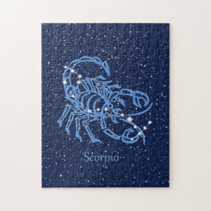 Scorpio Constellation and Zodiac Sign with Stars Puzzle
